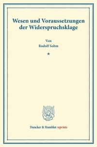 Wesen und Voraussetzungen der Widerspruchsklage.