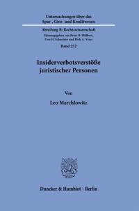 Insiderverbotsverstöße juristischer Personen