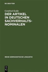 Der Artikel in deutschen Sachverhaltsnominalen