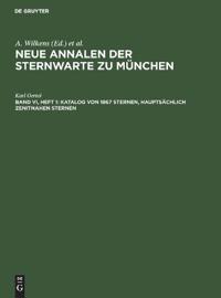Katalog Von 1867 Sternen, Hauptsächlich Zenitnahen Sternen