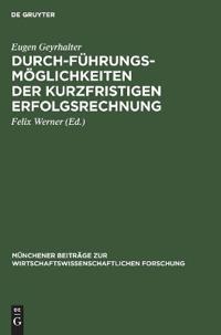 Durchführungsmöglichkeiten Der Kurzfristigen Erfolgsrechnung