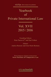 Yearbook of Private International Law Vol. XVII - 2015/2016