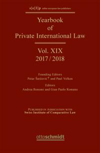 Yearbook of Private International Law Vol. XIX - 2017/2018