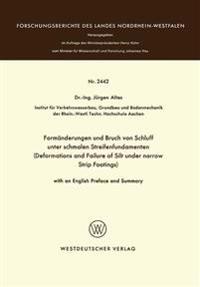 Formänderungen und Bruch von Schluff unter schmalen Streifenfundamenten