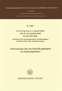 Untersuchungen über die Zahnfußtragfähigkeit von Kegelradgetrieben