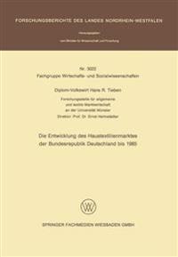 Die Entwicklung des Haustextilienmarktes der Bundesrepublik Deutschland bis 1985