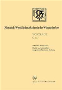 Oralität und Schriftlichkeit mongolischer Spielmanns-Dichtung