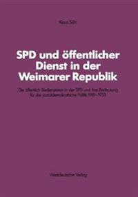 SPD und öffentlicher Dienst in der Weimarer Republik