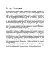 Springer Series in Synergetics