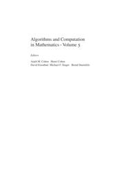 Algorithms and Computation in Mathematics