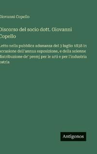 Kirjan kansi "Discorso del socio dott. Giovanni Copello"