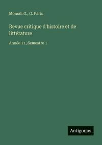 Revue critique d'histoire et de littérature