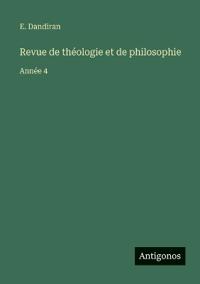Kirjan kansi "Revue de théologie et de philosophie"