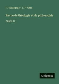 Kirjan kansi "Revue de théologie et de philosophie"