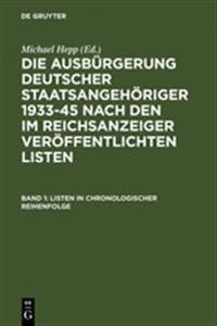 Listen in Chronologischer Reihenfolge / Lists in Chronological Order