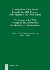 Constitutional Documents of France, Corsica and Monaco 1789–1848