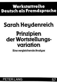 Prinzipien Der Wortstellungsvariation