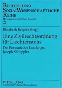 Eine Zivilrechtsordnung Fuer Liechtenstein