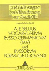 Vocabularium Russo-Germanicum Und Russorum Formulae Loquendi 1707
