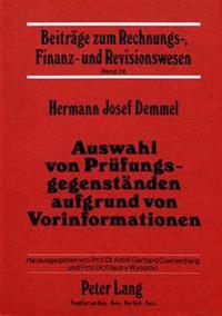 Auswahl Von Pruefungsgegenstaenden Aufgrund Von Vorinformationen