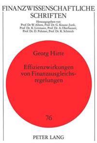 Effizienzwirkungen Von Finanzausgleichsregelungen