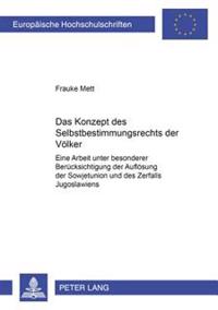 Das Konzept des Selbstbestimmungsrechts der Voelker