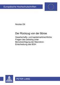 Der Rueckzug Von Der Boerse