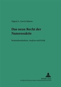 Das Neue Recht Der Namensaktie