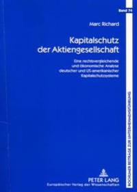 Kapitalschutz Der Aktiengesellschaft