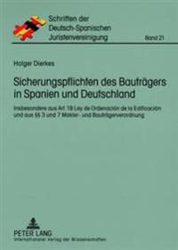 Sicherungspflichten Des Bautraegers in Spanien Und Deutschland