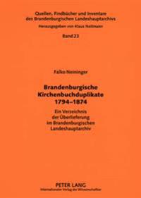 Brandenburgische Kirchenbuchduplikate 1794-1874