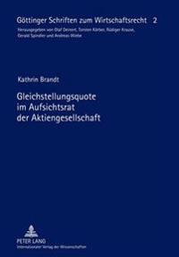 Gleichstellungsquote Im Aufsichtsrat Der Aktiengesellschaft