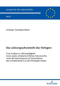 Das Leistungsschutzrecht des Verlegers