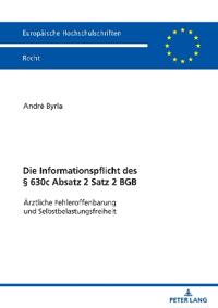 Die Informationspflicht Des § 630c Absatz 2 Satz 2 BGB