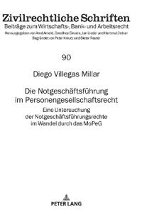 Die Notgeschaeftsfuehrung im Personengesellschaftsrecht