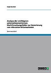 Analyse der wichtigsten unternehmensinternen Marktforschungsfelder zur Generierung von relevanten Informationen