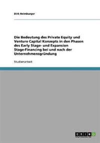 Die Bedeutung des Private Equity und Venture Capital Konzepts in den Phasen des Early Stage- und Expansion Stage-Financing bei und nach der Unternehmensgründung