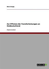 Zur Effizienz Der Transferleistungen an Ostdeutschland