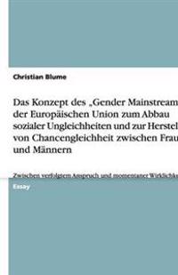 Das Konzept des "Gender Mainstreaming" der Europäischen Union zum Abbau sozialer Ungleichheiten und zur Herstellung von Chancengleichheit zwischen Frauen und Männern