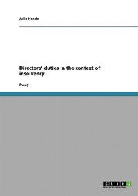 Directors' duties in the context of insolvency