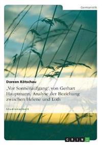 "Vor Sonnenaufgang" von Gerhart Hauptmann. Analyse der Beziehung zwischen Helene und Loth