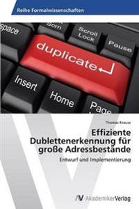 Effiziente Dublettenerkennung für große Adressbestände