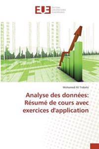 Analyse des données: Résumé de cours avec exercices d'application