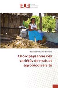 Choix paysanne des variétés de maïs et agrobiodiversité