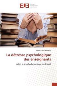 La détresse psychologique des enseignants