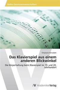 Das Klavierspiel aus einem anderen Blickwinkel