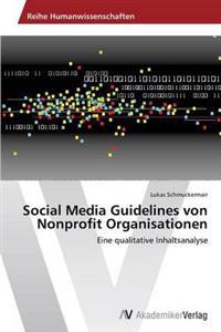 Social Media Guidelines von Nonprofit Organisationen