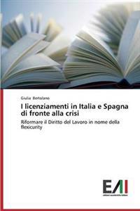 I licenziamenti in Italia e Spagna di fronte alla crisi
