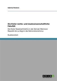 Die Kieler rechts- und staatswissenschaftliche Fakultät