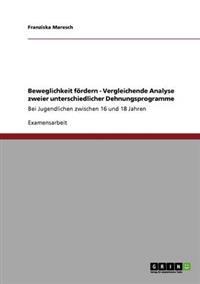 Beweglichkeit fördern - Vergleichende Analyse zweier unterschiedlicher Dehnungsprogramme